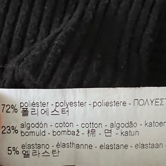 Zara Trafaluc Ribbed Black Off-The -Shoulder Long Sleeve Sweater Crop Top - Picture 5 of 5